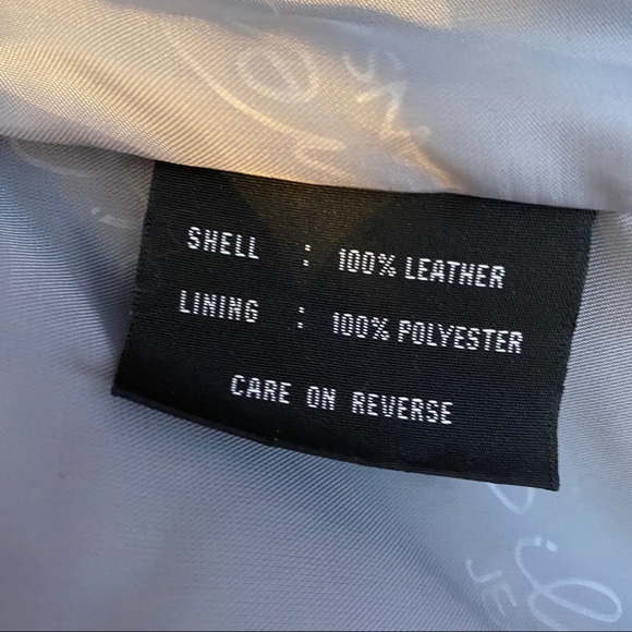 Silver Jeans Soft Black Leather Button Up Jacket M - Picture 7 of 7